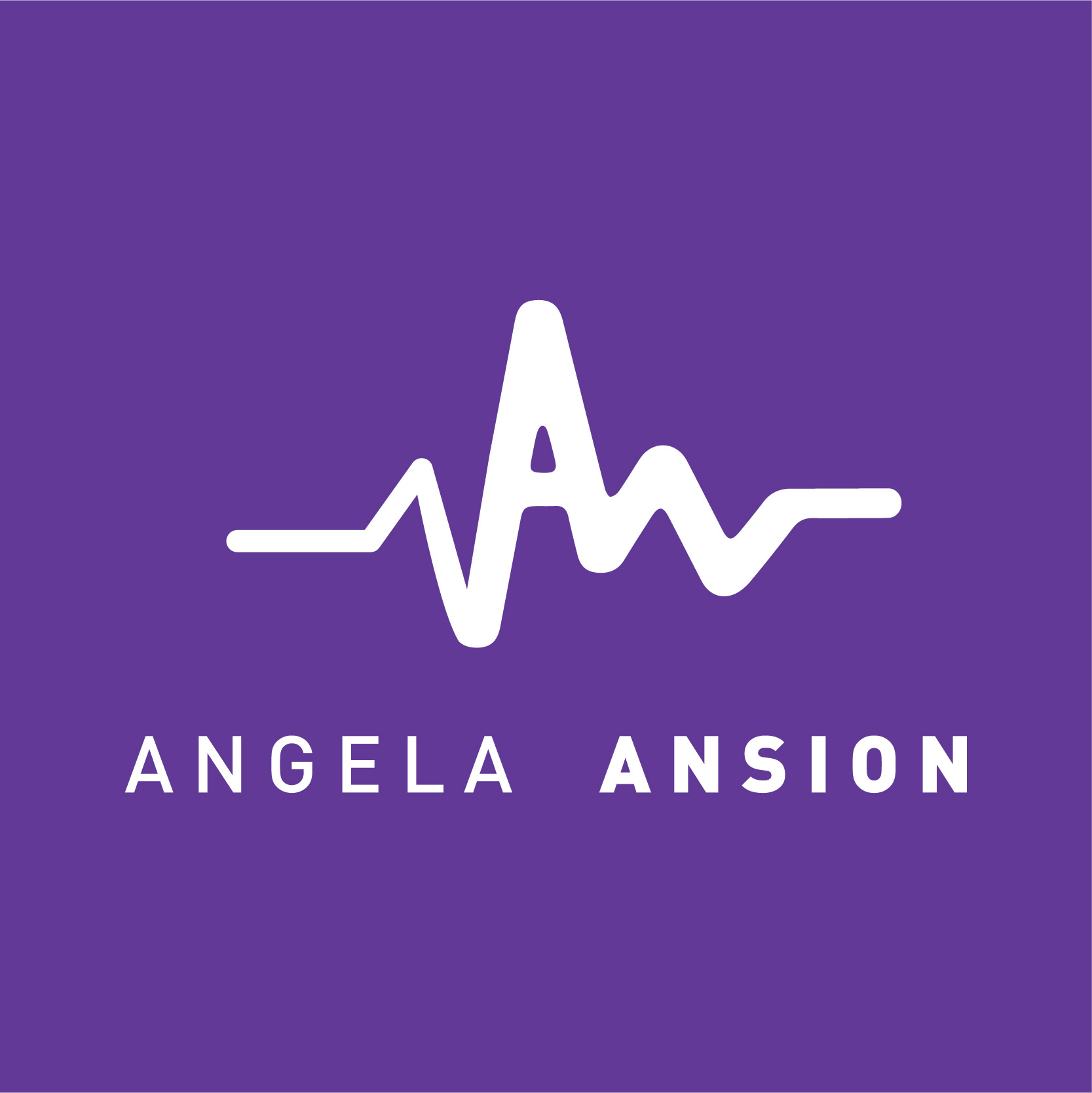 Angela Ansion Logo - Purple BG