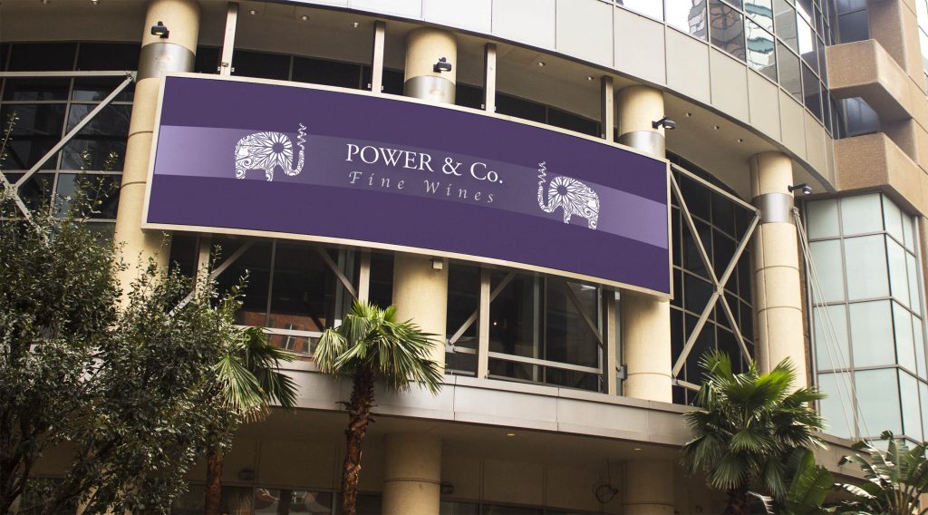 Power & Co Fine Wines - Signage